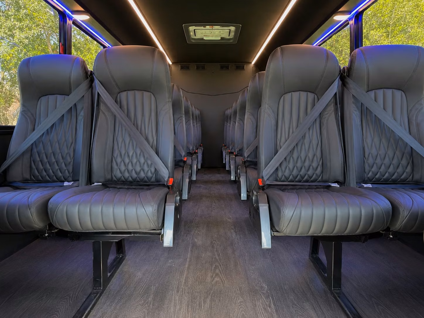 15 passenger minibus interior